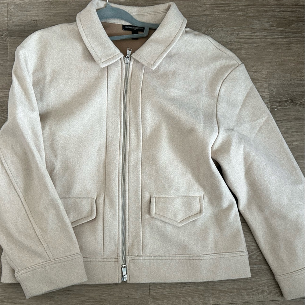 Full sleeve melton jacket